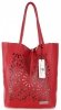 Bőr táska shopper bag Vittoria Gotti piros V577